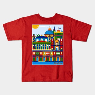 Malta Abstract Travel and Tourism Print Kids T-Shirt